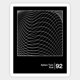 Aphex Twin - Xtal / Minimalist Style Graphic Design Magnet